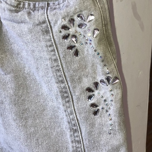 Vintage light gray paper bag waist denim - Picture 5 of 7